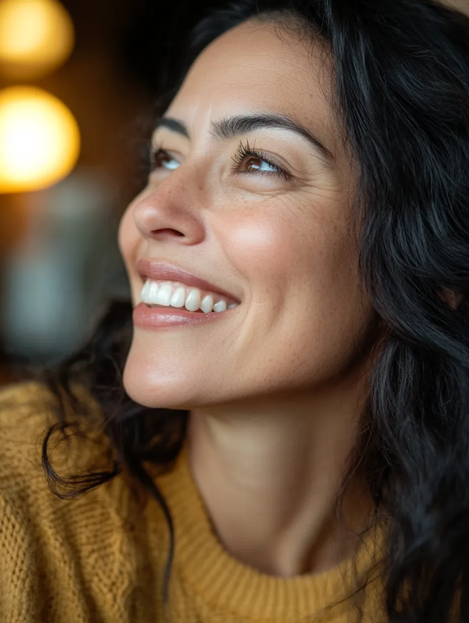 Paciente sonriente en AM Odontología